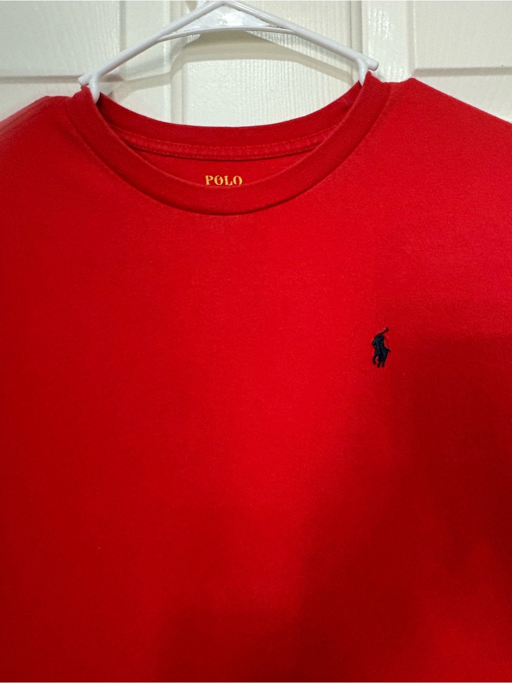Polo by Ralph Lauren Red Short Sleeve Crewneck Tee with Navy Pony - Picture 2 of 6